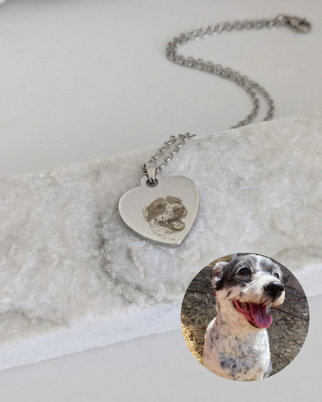 Collar dije de corazón personalizado modelo CAMILA